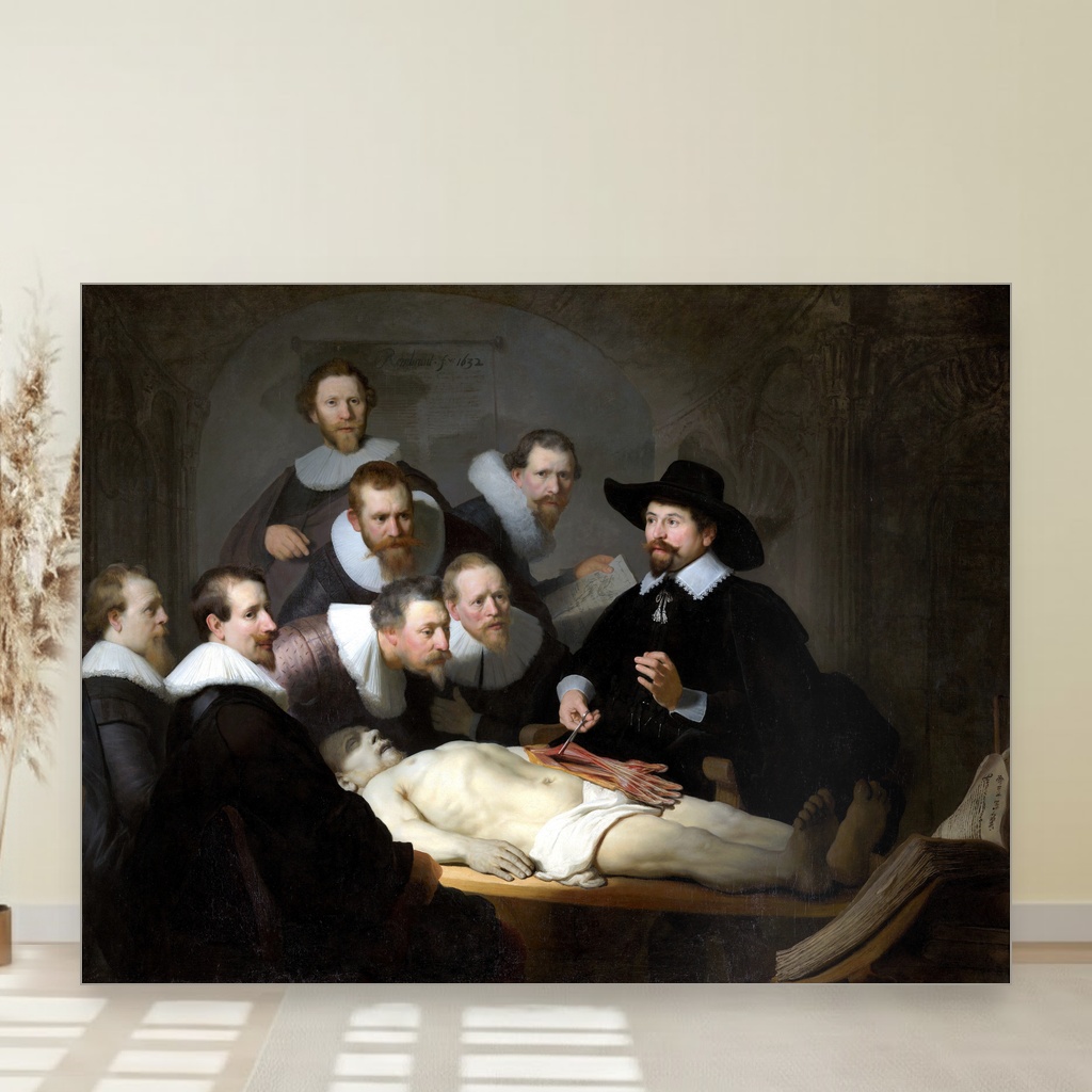 Anatomska lekcija doktora Nicolaesa Tulpa, Rembrandt van Rijn, Anatomy lesson by Dr Nicolaes Tulp, slika na platnu 1 Anatomska lekcija doktora Nicolaesa Tulpa, Rembrandt van Rijn, Anatomy lesson by Dr Nicolaes Tulp, slika na platnu