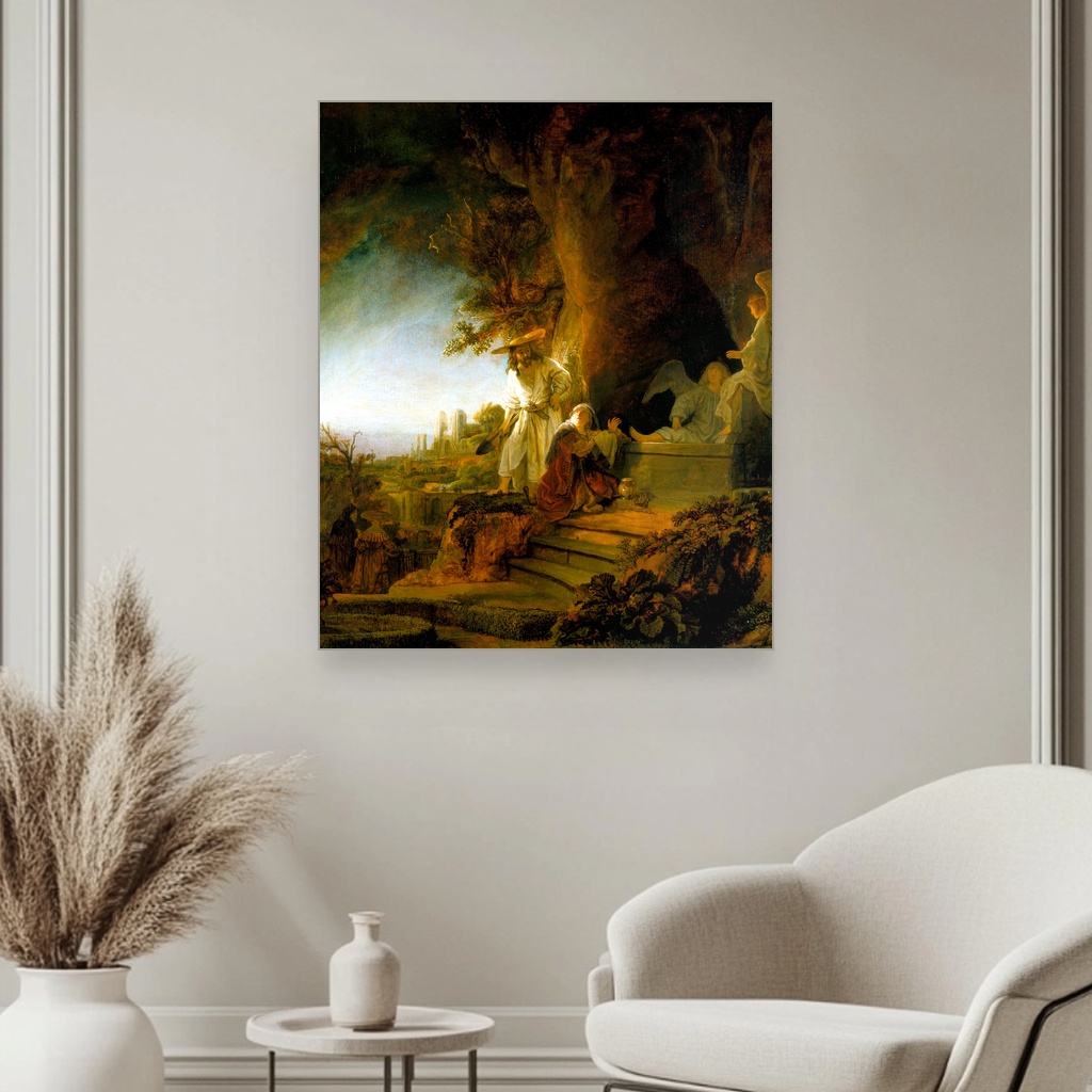 Hristos i sveta Marija Magdalena na grobu, Rembrandt van Rijn, Christ and St Mary Magdalen at the Tomb, slika na platnu 3 Hristos i sveta Marija Magdalena na grobu, Rembrandt van Rijn, Christ and St Mary Magdalen at the Tomb, slika na platnu - Slika 3