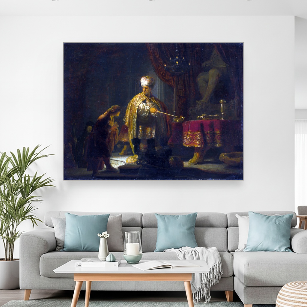 Danijel i Kir uoči idola Bela, Rembrant van Rajn, Daniel and Cyrus Before the Idol Bel, slika na platnu 2 Danijel i Kir uoči idola Bela, Rembrant van Rajn, Daniel and Cyrus Before the Idol Bel, slika na platnu - Slika 2