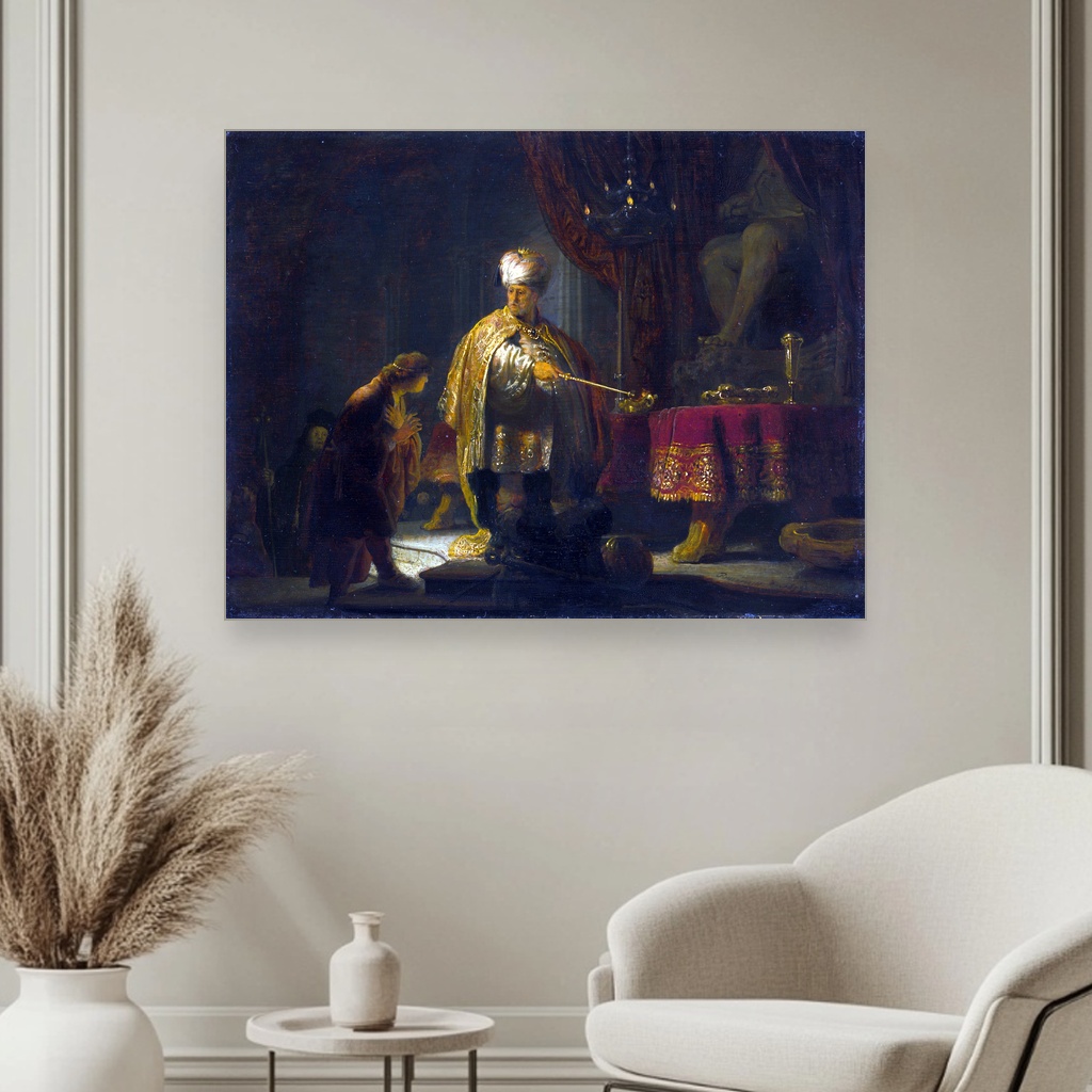 Danijel i Kir uoči idola Bela, Rembrant van Rajn, Daniel and Cyrus Before the Idol Bel, slika na platnu 3 Danijel i Kir uoči idola Bela, Rembrant van Rajn, Daniel and Cyrus Before the Idol Bel, slika na platnu - Slika 3