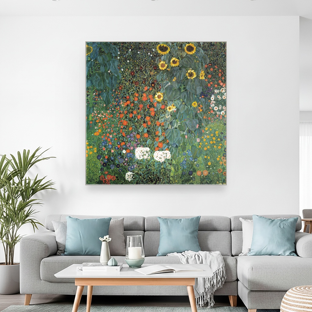 Bašta na farmi sa suncokretima, Gustav Klimt, Farm Garden with Sunflowers, slika na platnu 2 Bašta na farmi sa suncokretima, Gustav Klimt, Farm Garden with Sunflowers, slika na platnu - Slika 2