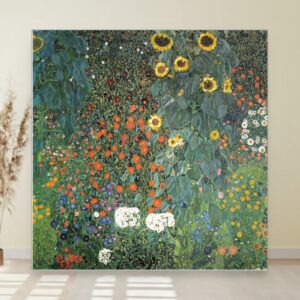 Bašta na farmi sa suncokretima, Gustav Klimt, Farm Garden with Sunflowers, slika na platnu