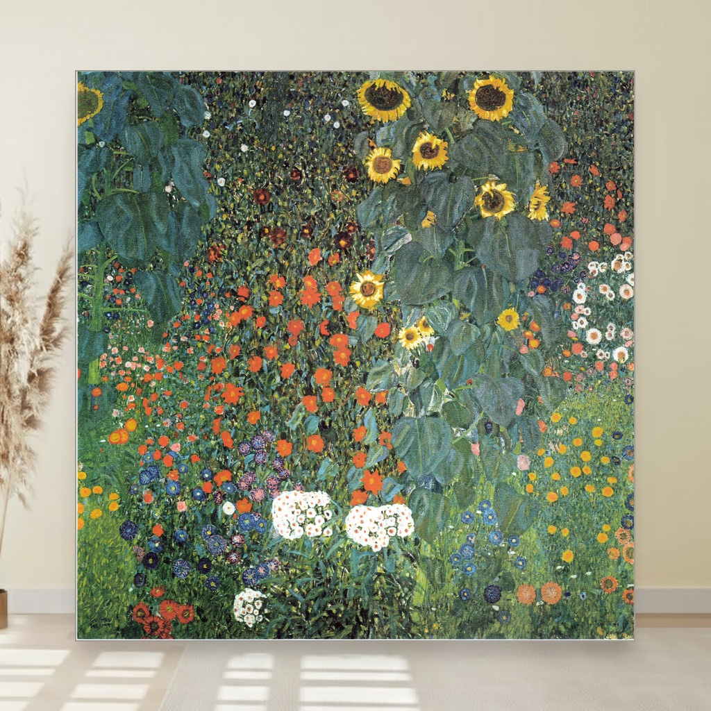 Bašta na farmi sa suncokretima, Gustav Klimt, Farm Garden with Sunflowers, slika na platnu 1 Bašta na farmi sa suncokretima, Gustav Klimt, Farm Garden with Sunflowers, slika na platnu