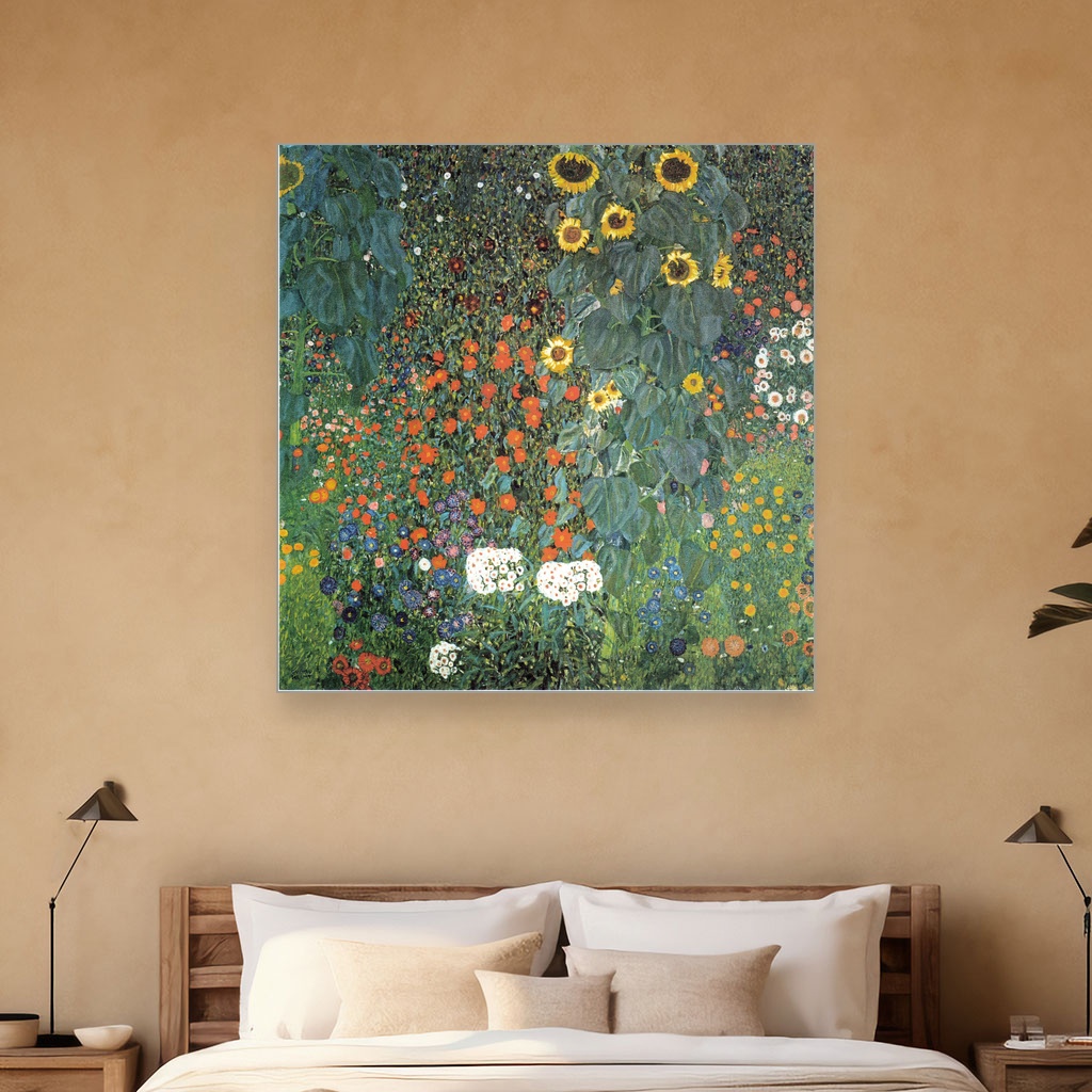 Bašta na farmi sa suncokretima, Gustav Klimt, Farm Garden with Sunflowers, slika na platnu 5 Bašta na farmi sa suncokretima, Gustav Klimt, Farm Garden with Sunflowers, slika na platnu - Slika 5