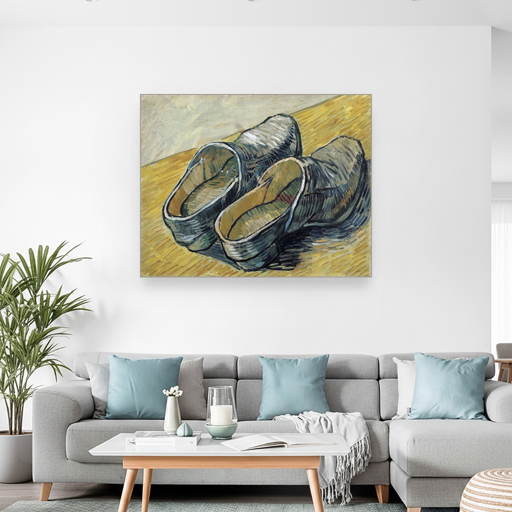 Par kožnih klompi, Vincent van Gogh, A Pair of Leather Clogs, slika na platnu 2 Par kožnih klompi, Vincent van Gogh, A Pair of Leather Clogs, slika na platnu - Slika 2