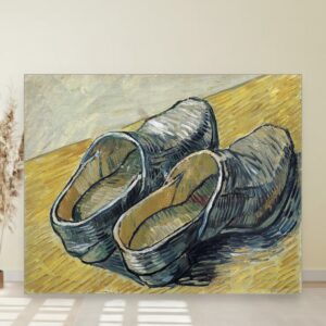 Par kožnih klompi, Vincent van Gogh, A Pair of Leather Clogs, slika na platnu
