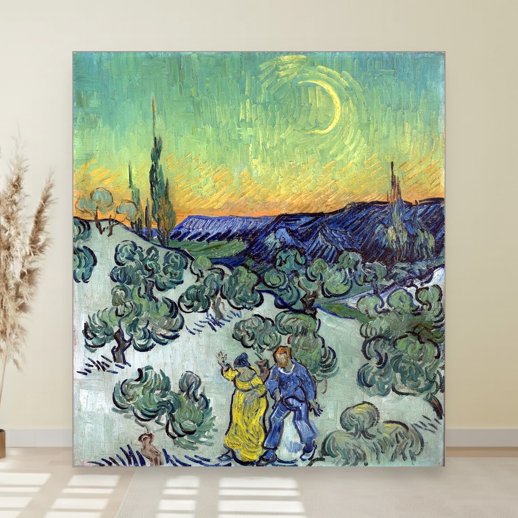 Šetnja u sumrak, Vincent van Gogh, A Walk at Twilight, slika na platnu 1 Šetnja u sumrak, Vincent van Gogh, A Walk at Twilight, slika na platnu