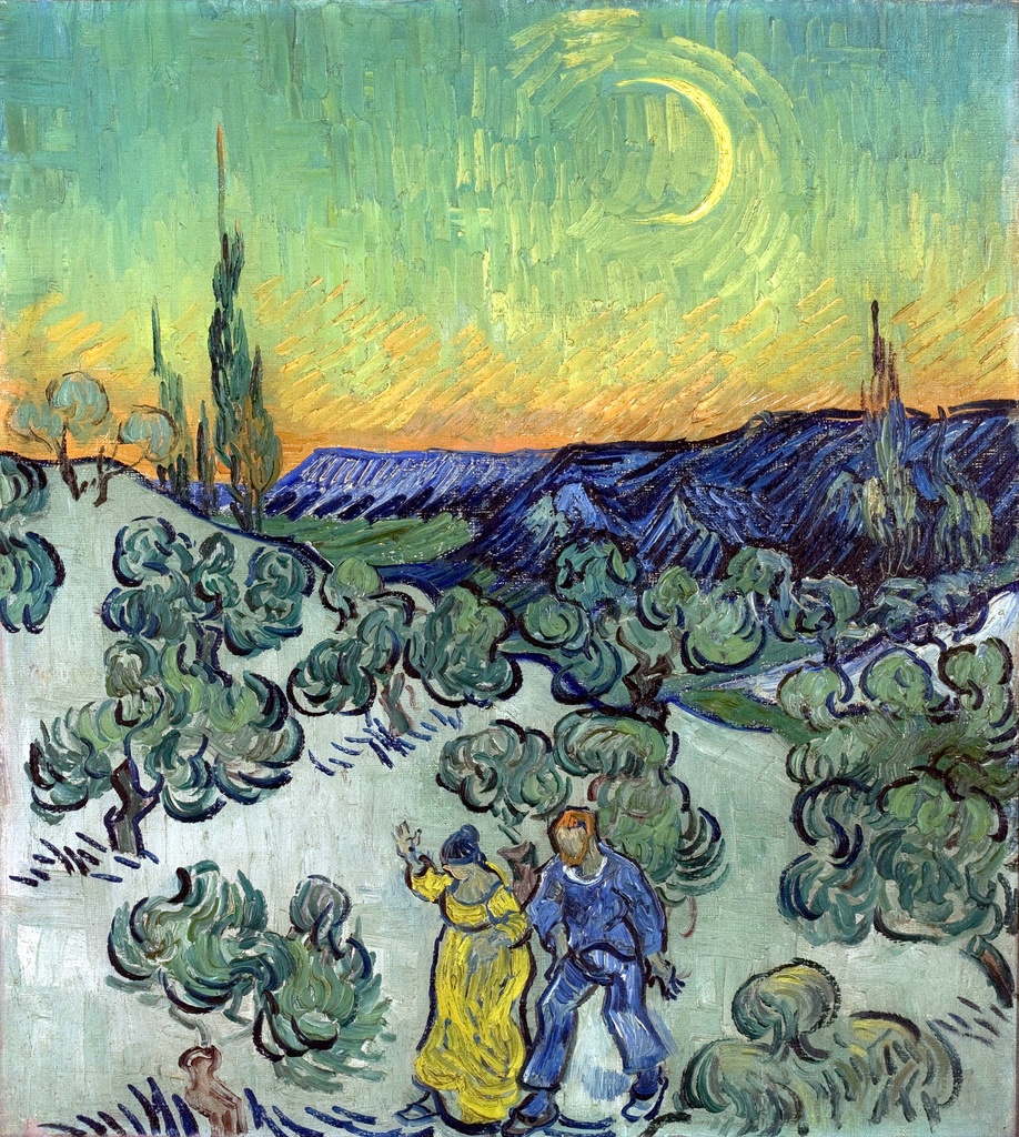 Šetnja u sumrak, Vincent van Gogh, A Walk at Twilight, slika na platnu 8 Šetnja u sumrak, Vincent van Gogh, A Walk at Twilight, slika na platnu - Slika 8