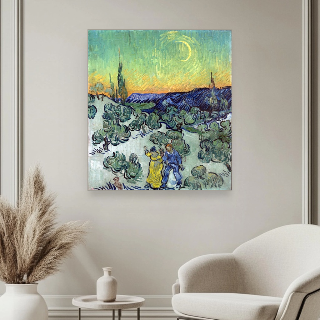 Šetnja u sumrak, Vincent van Gogh, A Walk at Twilight, slika na platnu 3 Šetnja u sumrak, Vincent van Gogh, A Walk at Twilight, slika na platnu - Slika 3