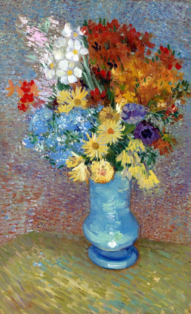 Cveće u plavoj vazi, Vincent van Gogh, Flowers in a blue vase, slika na platnu 8 Cveće u plavoj vazi, Vincent van Gogh, Flowers in a blue vase, slika na platnu - Slika 8