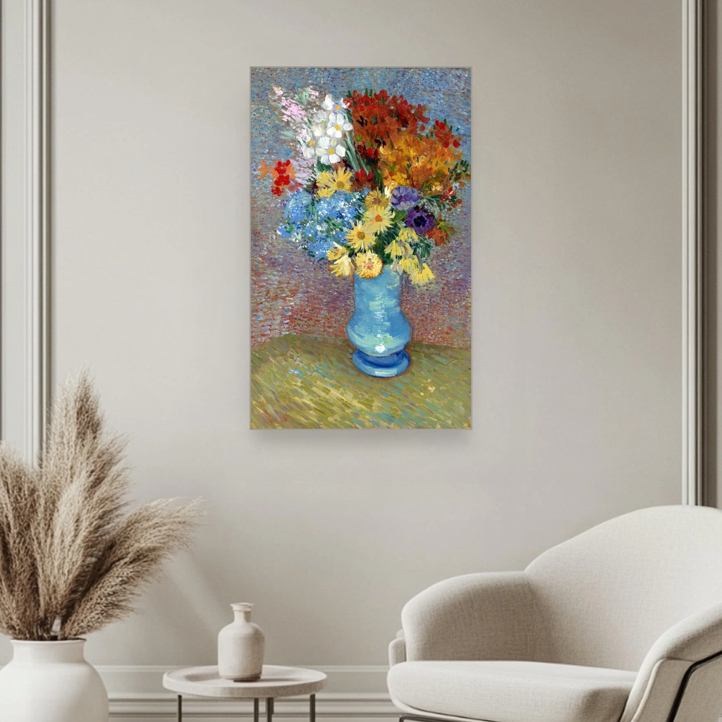 Cveće u plavoj vazi, Vincent van Gogh, Flowers in a blue vase, slika na platnu 3 Cveće u plavoj vazi, Vincent van Gogh, Flowers in a blue vase, slika na platnu - Slika 3