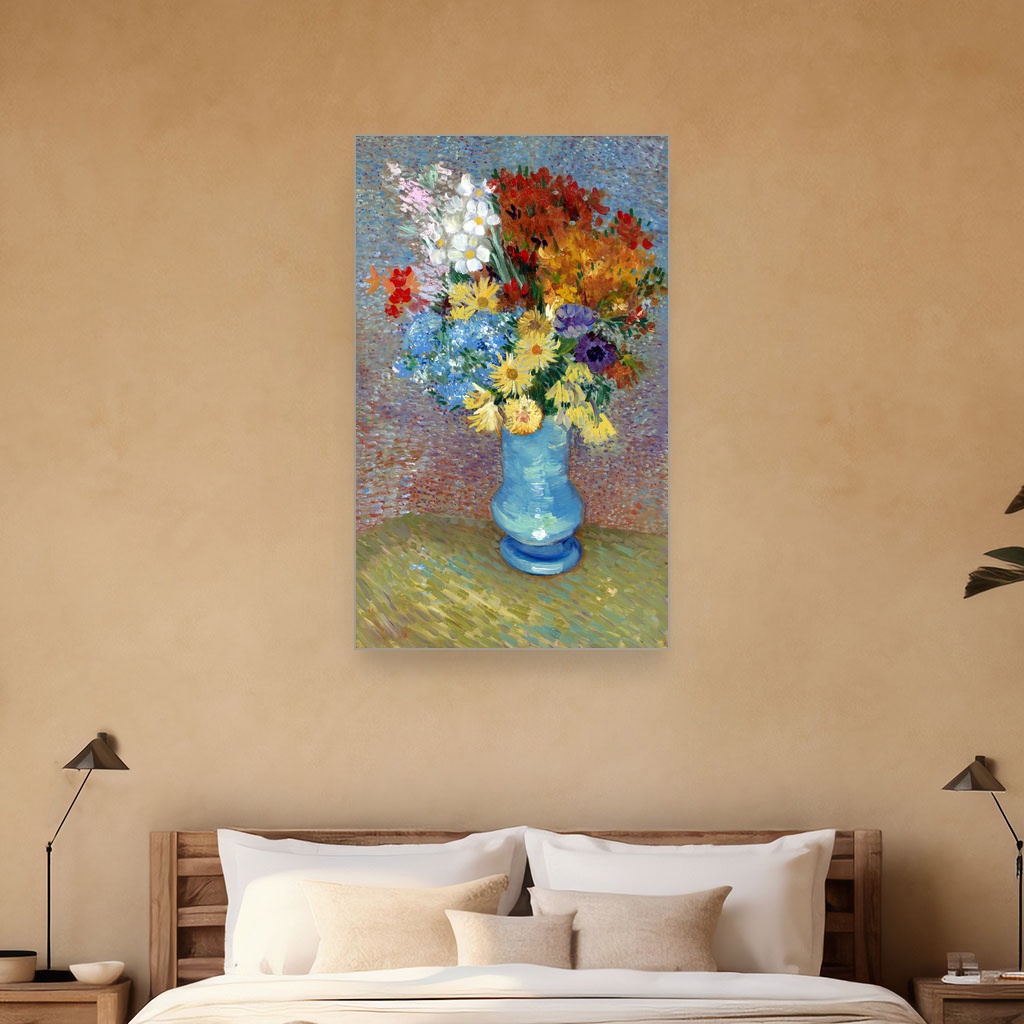 Cveće u plavoj vazi, Vincent van Gogh, Flowers in a blue vase, slika na platnu 5 Cveće u plavoj vazi, Vincent van Gogh, Flowers in a blue vase, slika na platnu - Slika 5