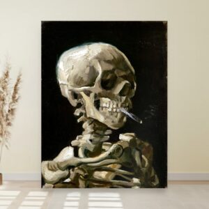 Glava kostura sa zapaljenom cigaretom, Vincent van Gogh, Head of a Skeleton with a Burning Cigarette, slika na platnu