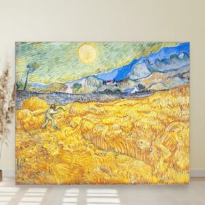 Žetva, Vincent van Gogh, The Wheatfield behind Saint Pauls Hospital with a Reaper, slika na platnu