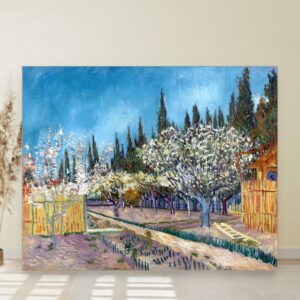 Voćnjak okružen čempresima, Vincent van Gogh, Orchard bordered by cypresses, slika na platnu