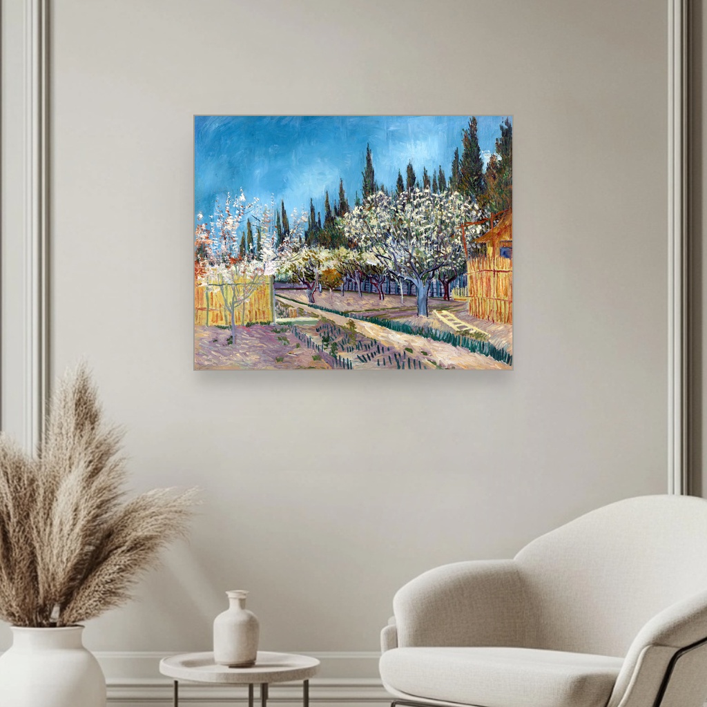 Voćnjak okružen čempresima, Vincent van Gogh, Orchard bordered by cypresses, slika na platnu 3 Voćnjak okružen čempresima, Vincent van Gogh, Orchard bordered by cypresses, slika na platnu - Slika 3