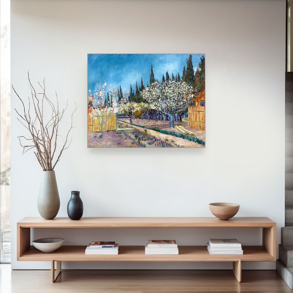 Voćnjak okružen čempresima, Vincent van Gogh, Orchard bordered by cypresses, slika na platnu 4 Voćnjak okružen čempresima, Vincent van Gogh, Orchard bordered by cypresses, slika na platnu - Slika 4