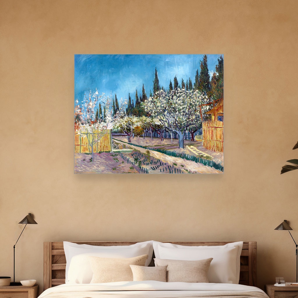 Voćnjak okružen čempresima, Vincent van Gogh, Orchard bordered by cypresses, slika na platnu 5 Voćnjak okružen čempresima, Vincent van Gogh, Orchard bordered by cypresses, slika na platnu - Slika 5