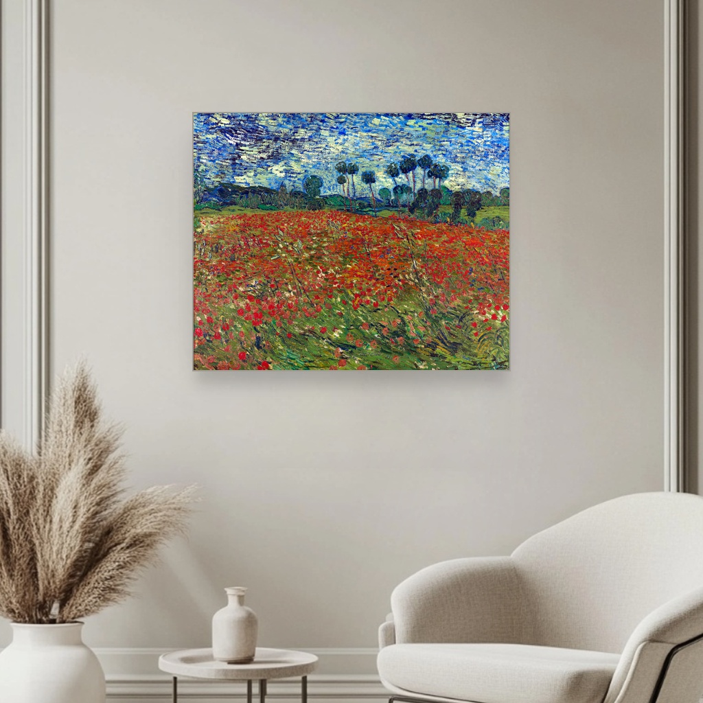 Polje makova, Vincent van Gogh, Poppy field, slika na platnu 3 Polje makova, Vincent van Gogh, Poppy field, slika na platnu - Slika 3