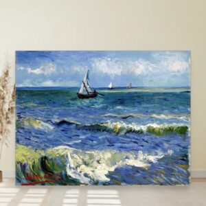 Pejzaž mora kod Les Saintes-Maries-de-la-Mer, Vincent van Gogh, Seascape near Les Saintes-Maries-de-la-Mer, slika na platnu