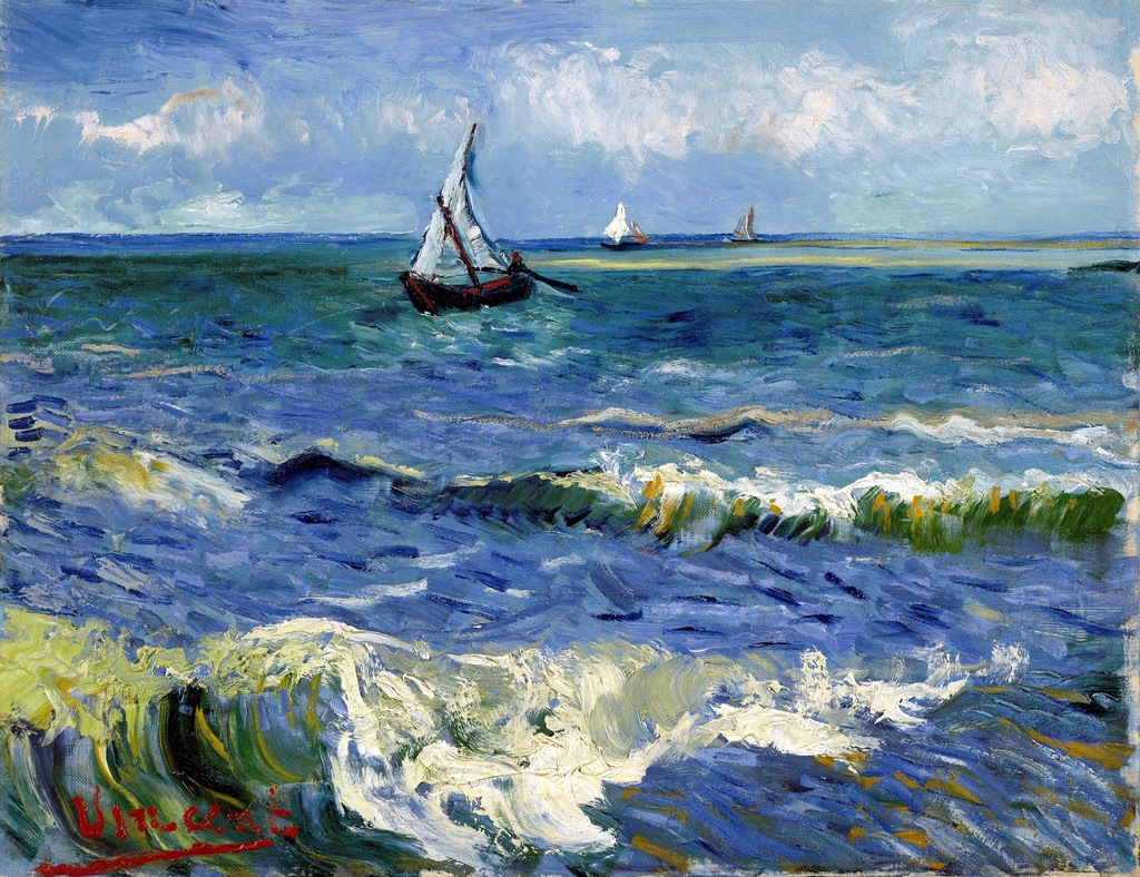 Pejzaž mora kod Les Saintes-Maries-de-la-Mer, Vincent van Gogh, Seascape near Les Saintes-Maries-de-la-Mer, slika na platnu 8 Pejzaž mora kod Les Saintes-Maries-de-la-Mer, Vincent van Gogh, Seascape near Les Saintes-Maries-de-la-Mer, slika na platnu - Slika 8