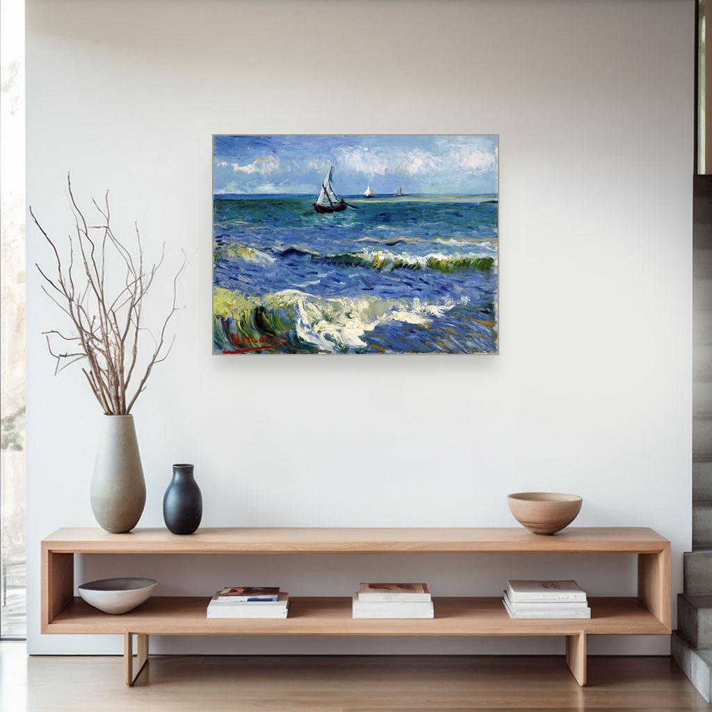 Pejzaž mora kod Les Saintes-Maries-de-la-Mer, Vincent van Gogh, Seascape near Les Saintes-Maries-de-la-Mer, slika na platnu 4 Pejzaž mora kod Les Saintes-Maries-de-la-Mer, Vincent van Gogh, Seascape near Les Saintes-Maries-de-la-Mer, slika na platnu - Slika 4