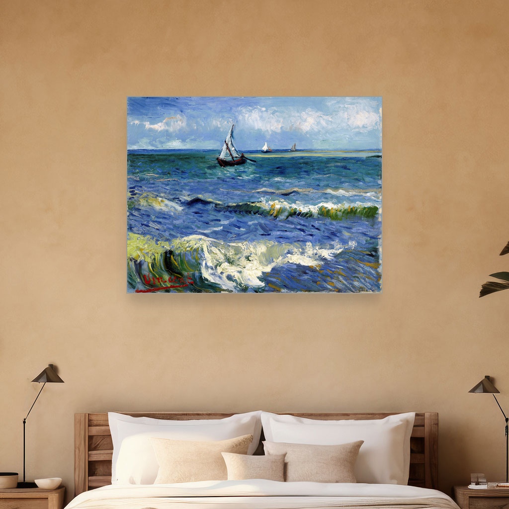 Pejzaž mora kod Les Saintes-Maries-de-la-Mer, Vincent van Gogh, Seascape near Les Saintes-Maries-de-la-Mer, slika na platnu 5 Pejzaž mora kod Les Saintes-Maries-de-la-Mer, Vincent van Gogh, Seascape near Les Saintes-Maries-de-la-Mer, slika na platnu - Slika 5