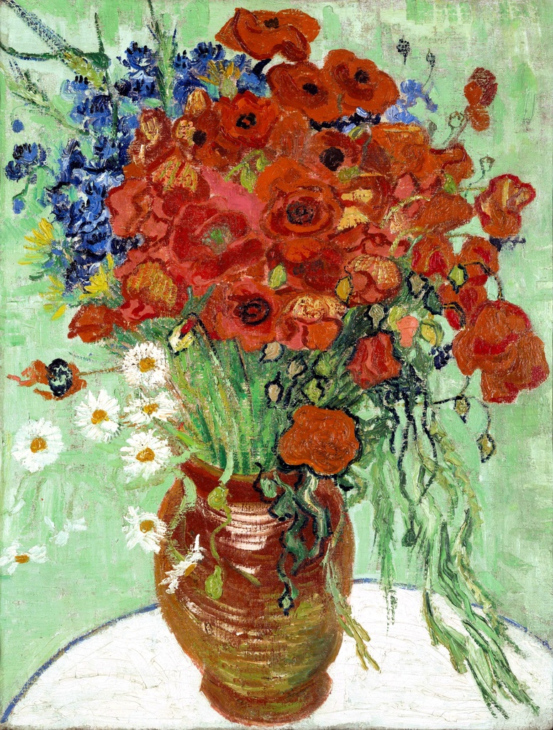 Vaza sa tratinčicama i makovima, Vincent van Gogh, Vase with Daisies and Poppies, slika na platnu 8 Vaza sa tratinčicama i makovima, Vincent van Gogh, Vase with Daisies and Poppies, slika na platnu - Slika 8