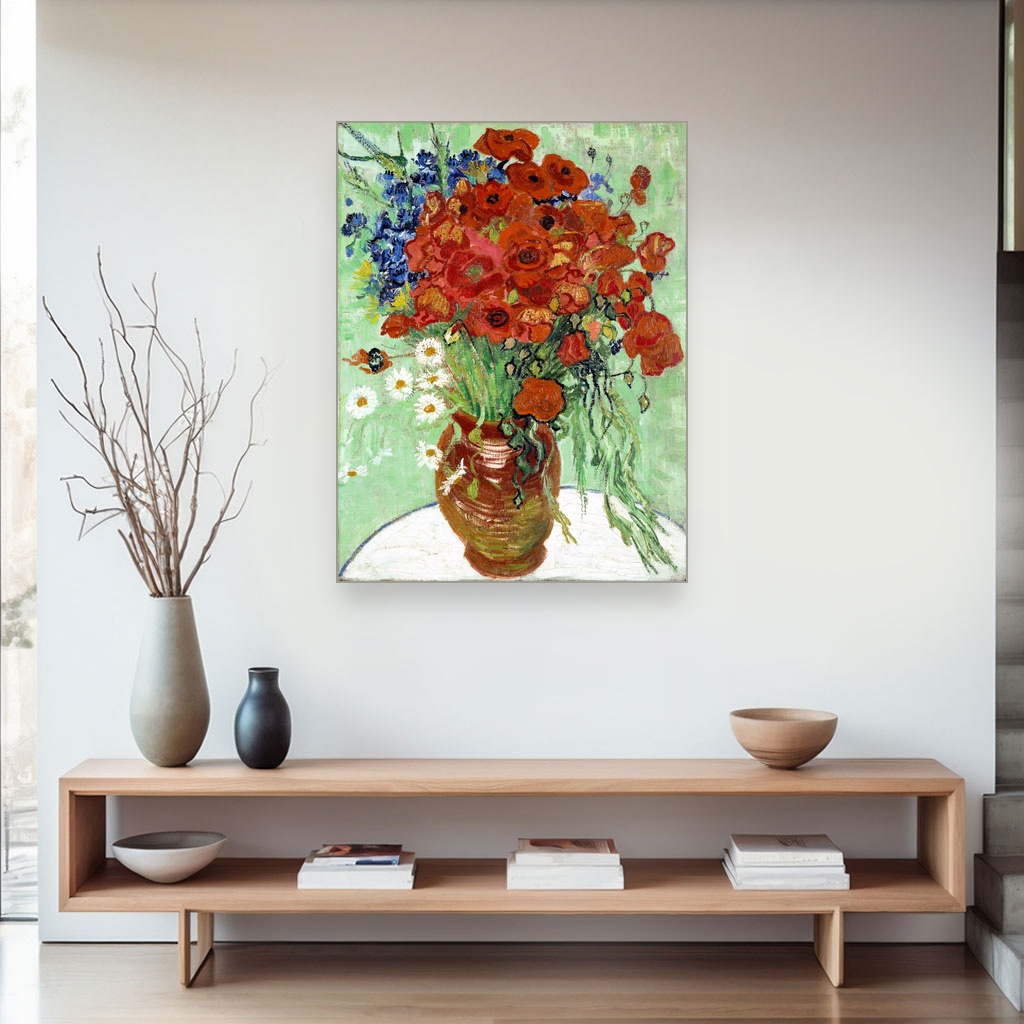 Vaza sa tratinčicama i makovima, Vincent van Gogh, Vase with Daisies and Poppies, slika na platnu 4 Vaza sa tratinčicama i makovima, Vincent van Gogh, Vase with Daisies and Poppies, slika na platnu - Slika 4