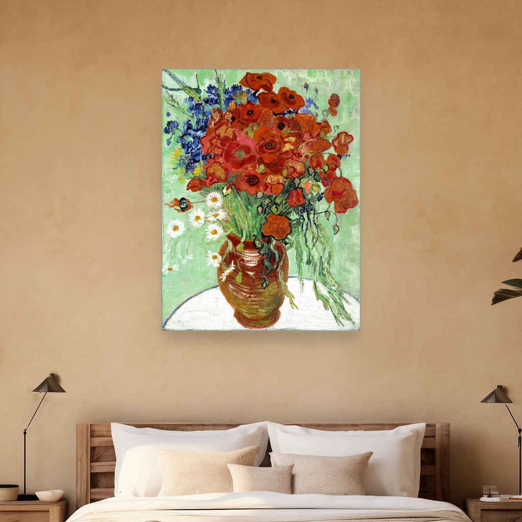 Vaza sa tratinčicama i makovima, Vincent van Gogh, Vase with Daisies and Poppies, slika na platnu 5 Vaza sa tratinčicama i makovima, Vincent van Gogh, Vase with Daisies and Poppies, slika na platnu - Slika 5