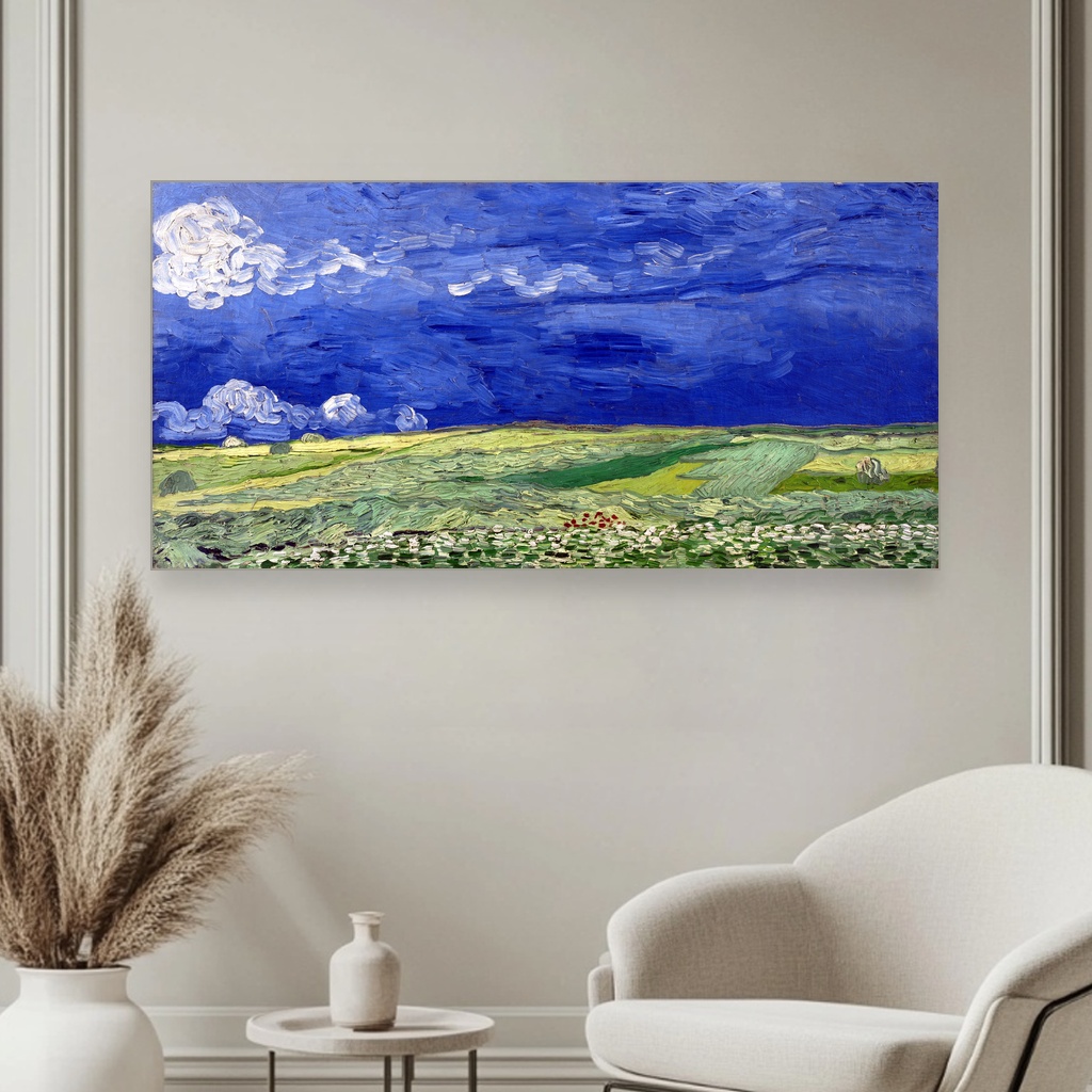 Žito pod olujnim oblacima, Vincent van Gogh, Wheatfield under Thunderclouds, slika na platnu 3 Žito pod olujnim oblacima, Vincent van Gogh, Wheatfield under Thunderclouds, slika na platnu - Slika 3