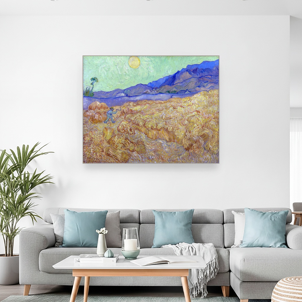 Žetva sa žetelcem, Vincent van Gogh, Wheatfield with a reaper, slika na platnu 2 Žetva sa žetelcem, Vincent van Gogh, Wheatfield with a reaper, slika na platnu - Slika 2