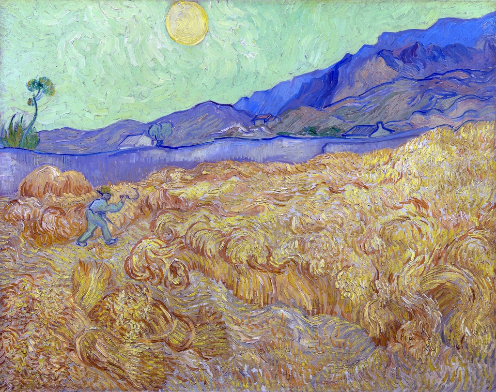 Žetva sa žetelcem, Vincent van Gogh, Wheatfield with a reaper, slika na platnu 8 Žetva sa žetelcem, Vincent van Gogh, Wheatfield with a reaper, slika na platnu - Slika 8
