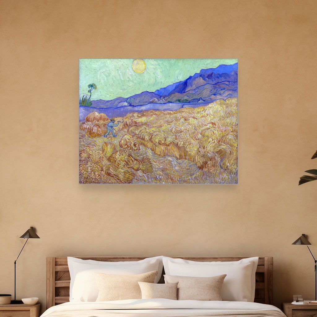 Žetva sa žetelcem, Vincent van Gogh, Wheatfield with a reaper, slika na platnu 5 Žetva sa žetelcem, Vincent van Gogh, Wheatfield with a reaper, slika na platnu - Slika 5