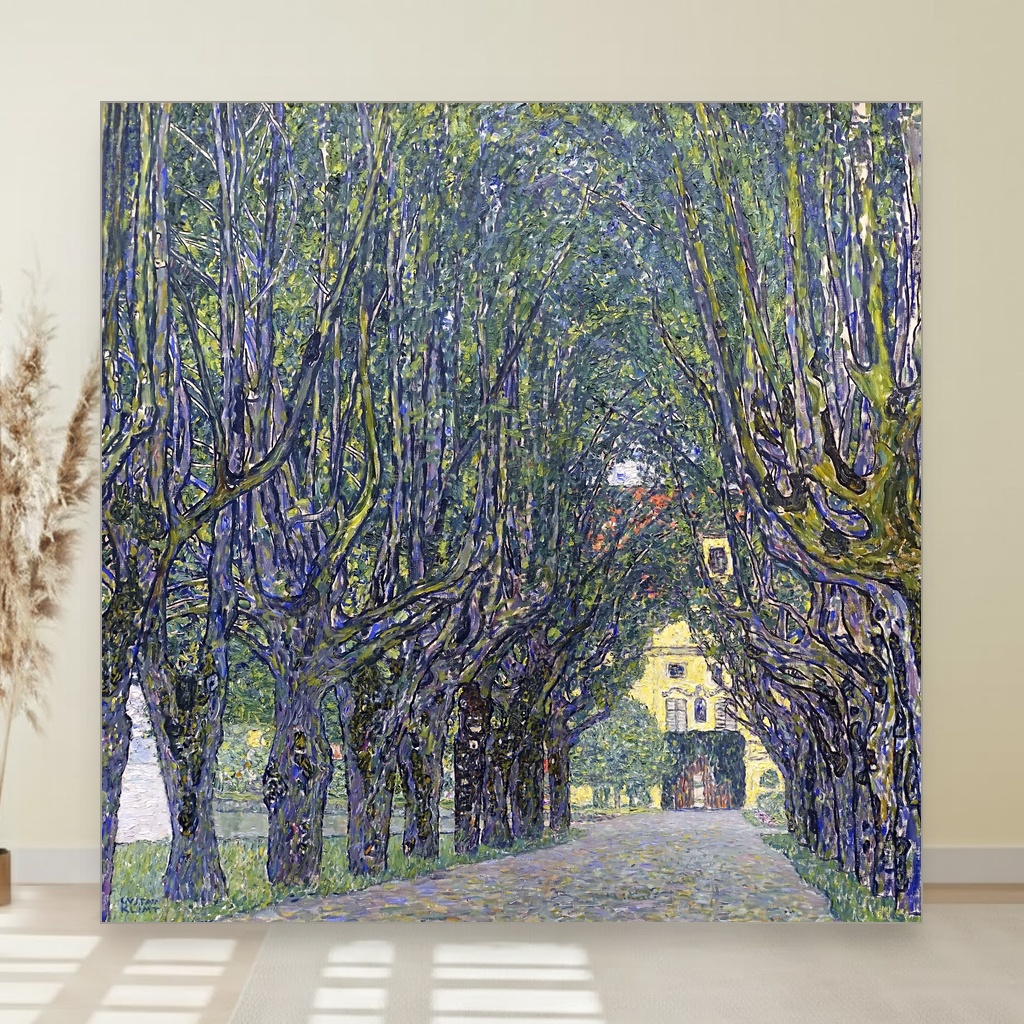 Aleja na dvorcu Kamer, Gustav Klimt, Allee at Schloss Kammer, slika na platnu 1 Aleja na dvorcu Kamer, Gustav Klimt, Allee at Schloss Kammer, slika na platnu