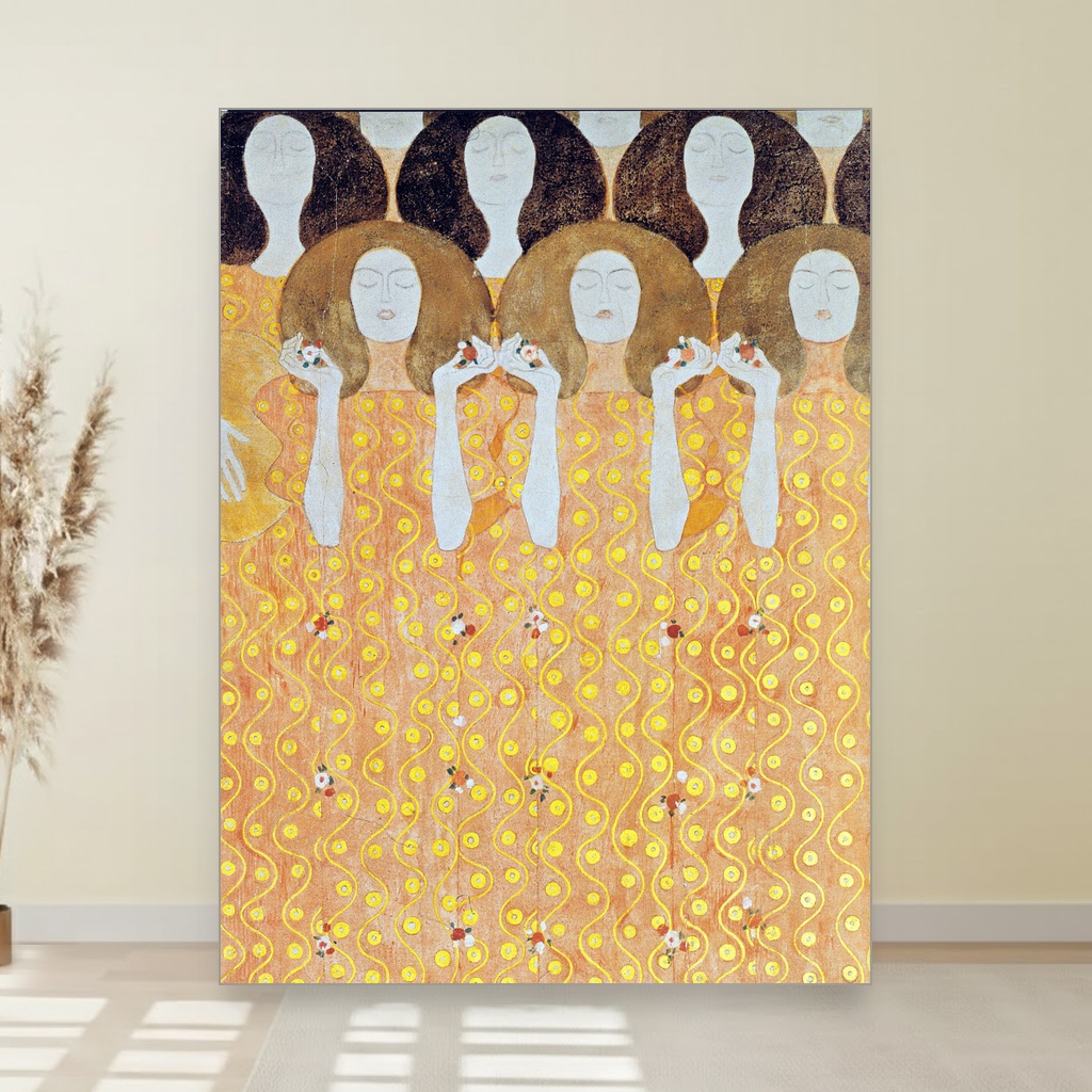 6 zlatnih Klimtovih reprodukcija za svaku prostoriju 2 Beethoven friza slika na platnu Nova Art Studio