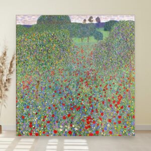 Cvetajuće makove, Gustav Klimt, Blooming Poppies, slika na platnu