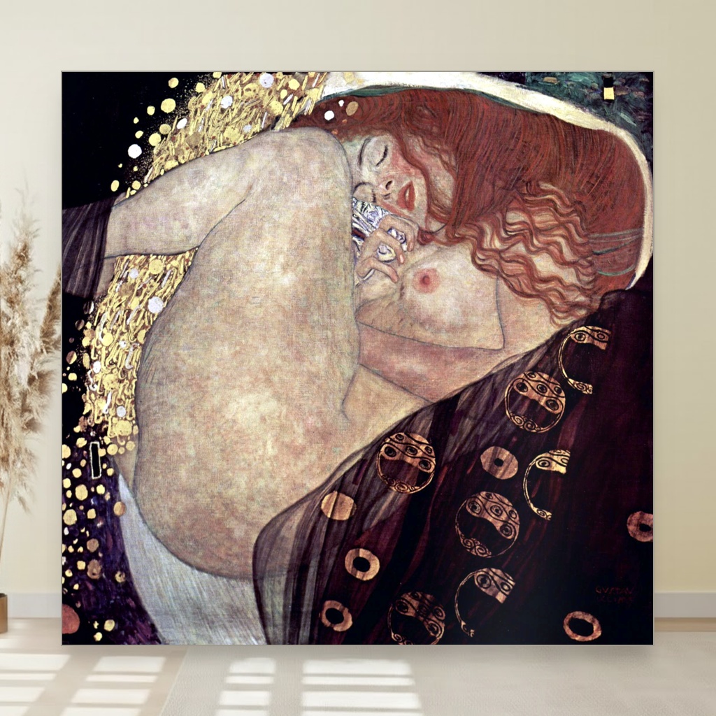 6 zlatnih Klimtovih reprodukcija za svaku prostoriju 4 Danae slika na platnu Nova Art Studio
