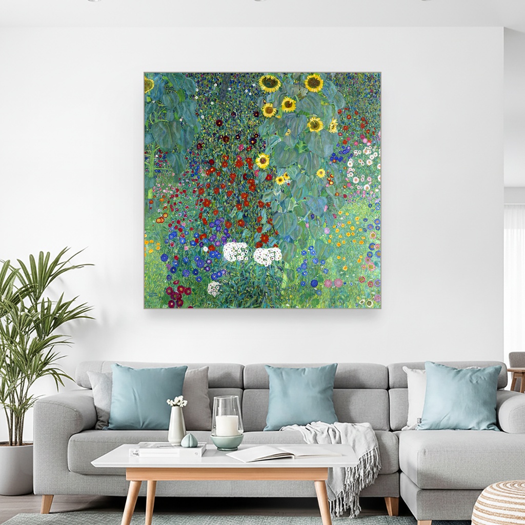 Bašta na farmi sa suncokretima, Gustav Klimt, Farm Garden with Sunflowers, slika na platnu 2 Bašta na farmi sa suncokretima, Gustav Klimt, Farm Garden with Sunflowers, slika na platnu - Slika 2