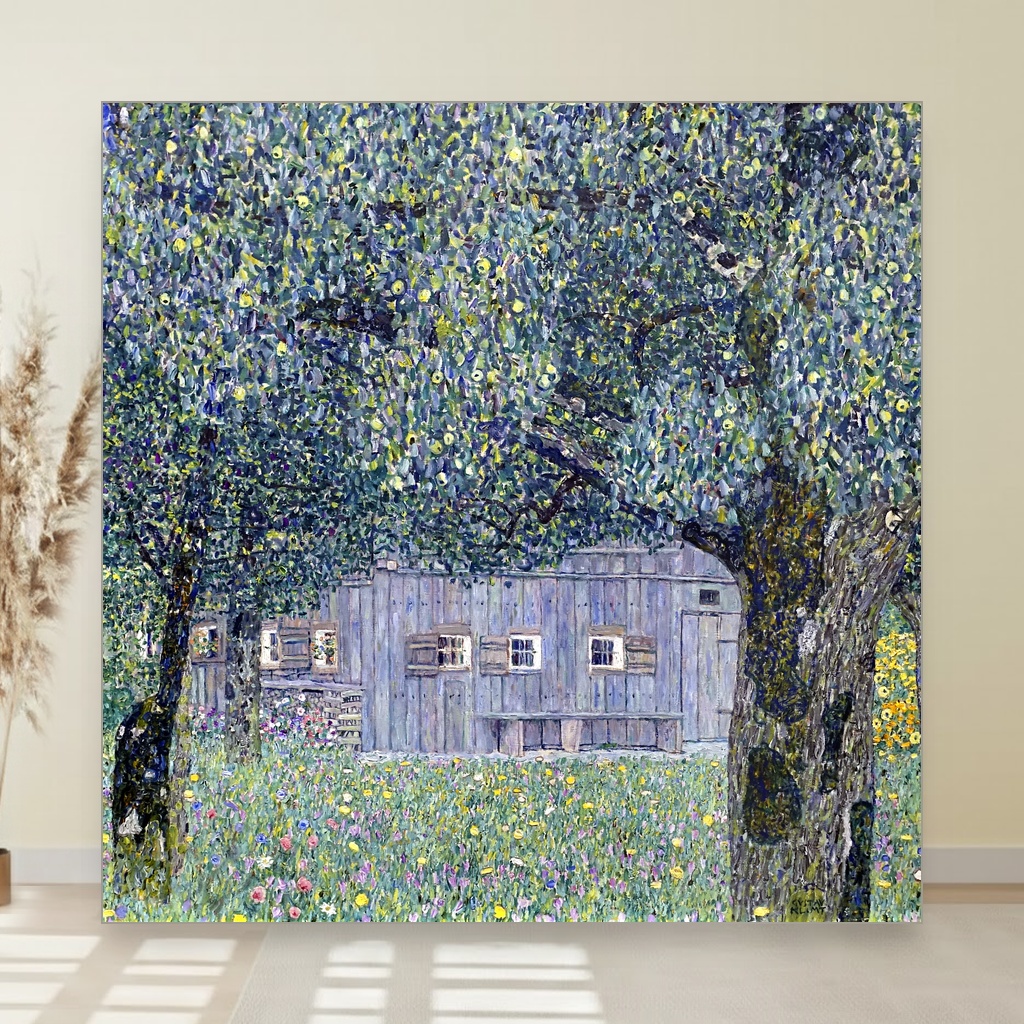 Seoska kuća u Gornjoj Austriji, Gustav Klimt, Farmhouse in Upper Austria, slika na platnu 1 Seoska kuća u Gornjoj Austriji, Gustav Klimt, Farmhouse in Upper Austria, slika na platnu
