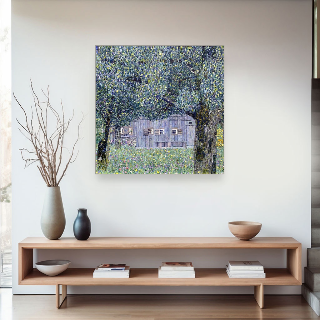 Seoska kuća u Gornjoj Austriji, Gustav Klimt, Farmhouse in Upper Austria, slika na platnu 4 Seoska kuća u Gornjoj Austriji, Gustav Klimt, Farmhouse in Upper Austria, slika na platnu - Slika 4