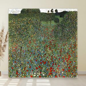 Polje maka, Gustav Klimt, Mohnfeld, slika na platnu