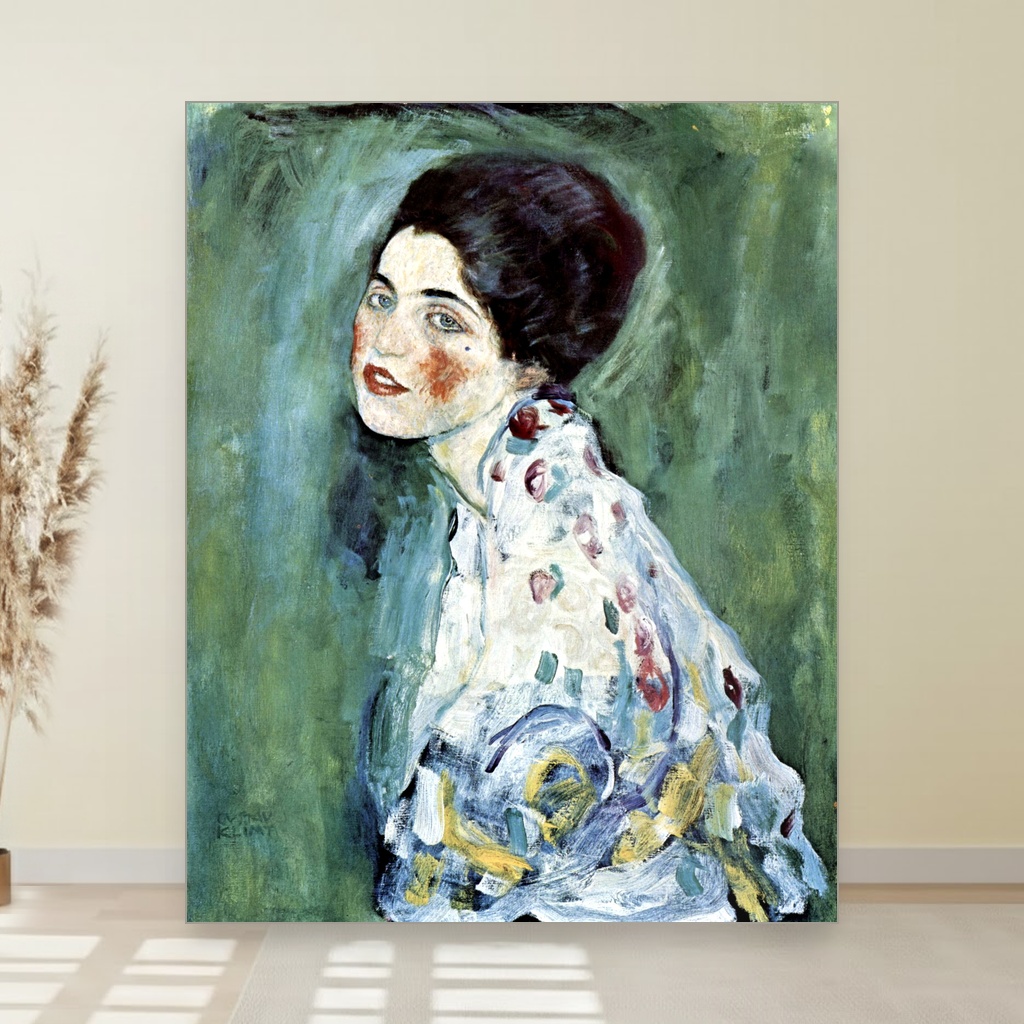 Portret dame, Gustav Klimt, Porträt einer Dame, slika na platnu 1 Portret dame, Gustav Klimt, Porträt einer Dame, slika na platnu