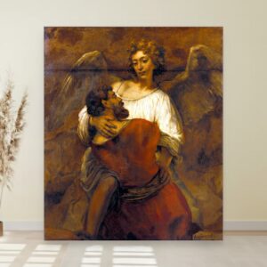Jakov se bori sa anđelom, Rembrandt van Rijn, Jacob wrestling with the Angel, slika na platnu