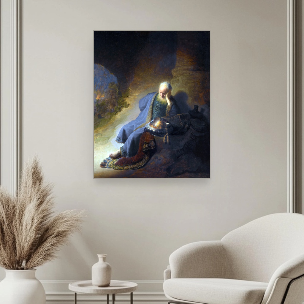 Jeremija žali zbog uništenja Jerusalima, Rembrandt van Rijn, Jeremiah Lamenting the Destruction of Jerusalem, slika na platnu 3 Jeremija žali zbog uništenja Jerusalima, Rembrandt van Rijn, Jeremiah Lamenting the Destruction of Jerusalem, slika na platnu - Slika 3