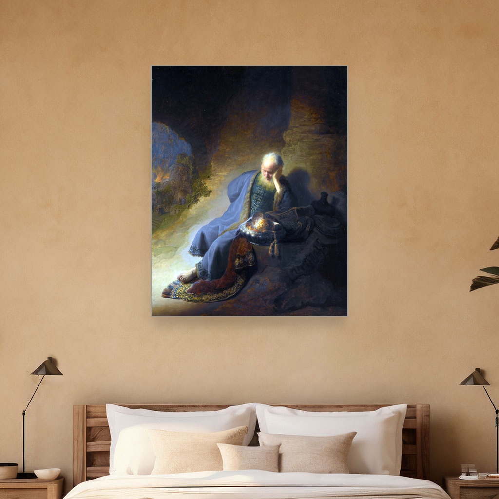 Jeremija žali zbog uništenja Jerusalima, Rembrandt van Rijn, Jeremiah Lamenting the Destruction of Jerusalem, slika na platnu 5 Jeremija žali zbog uništenja Jerusalima, Rembrandt van Rijn, Jeremiah Lamenting the Destruction of Jerusalem, slika na platnu - Slika 5