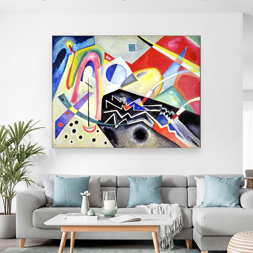 Beli cik-cak, Wassily Kandinsky, White Zig Zags, slika na platnu 2 Beli cik-cak, Wassily Kandinsky, White Zig Zags, slika na platnu - Slika 2