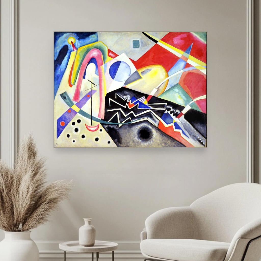 Beli cik-cak, Wassily Kandinsky, White Zig Zags, slika na platnu 3 Beli cik-cak, Wassily Kandinsky, White Zig Zags, slika na platnu - Slika 3