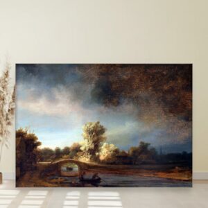 Pejzaž sa kamenim mostom, Rembrandt van Rijn, Landscape with a Stone Bridge, slika na platnu