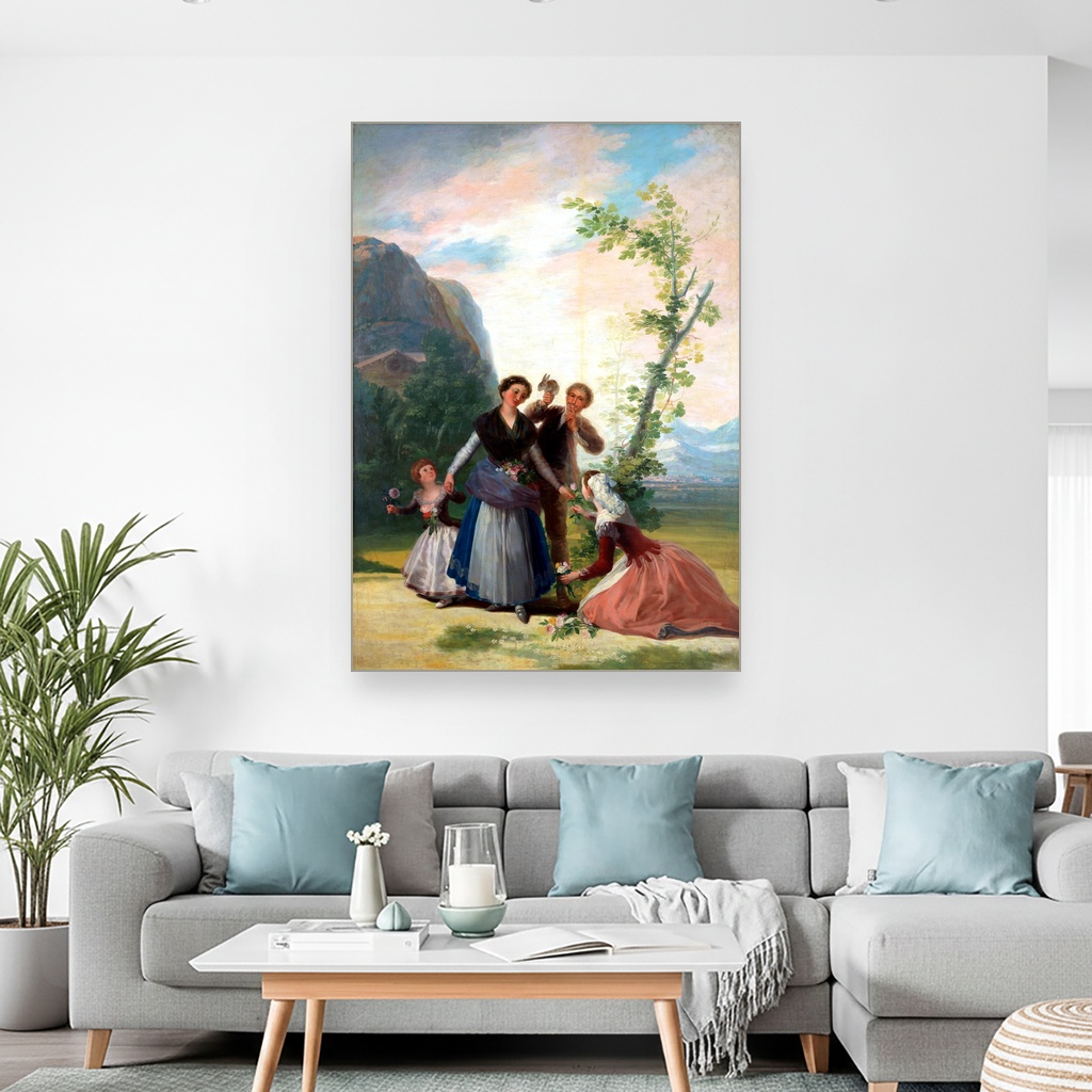 Vaze sa cvećem, Francisco Goya, Las floreras, slika na platnu 2 Vaze sa cvećem, Francisco Goya, Las floreras, slika na platnu - Slika 2